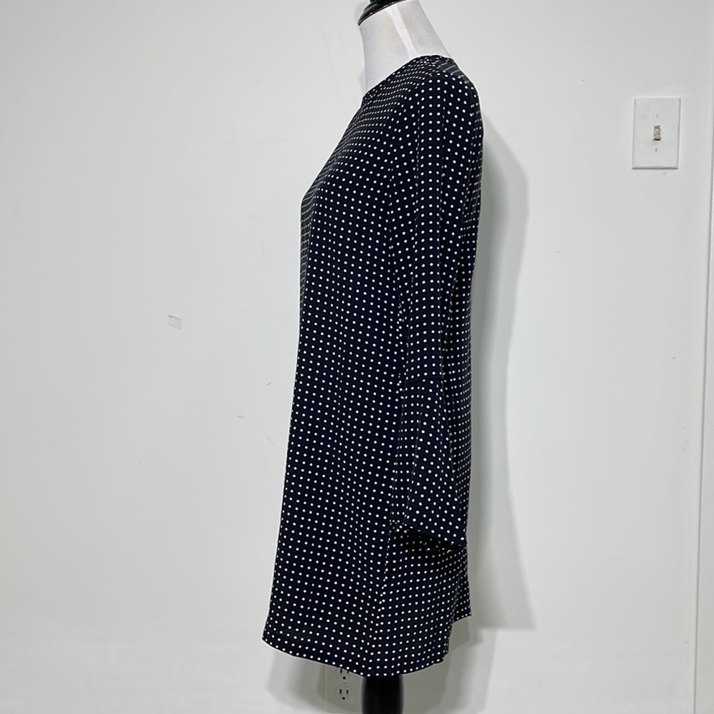 NEW Equipment Femme Mari Minimalist Mini Polka Dot Silk Dress Bell Sleeve Mini S - Picture 7 of 14